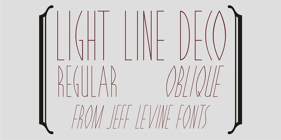 LIGHT LINE DECO by Jeff Levine Fonts — Decorative Font