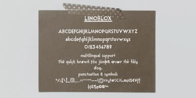 Linoblox linocut sans font by Ana's Fonts — Dingbats Font — thumbnail 2