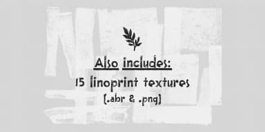 Linoblox linocut sans font by Ana's Fonts — Dingbats Font — thumbnail 8
