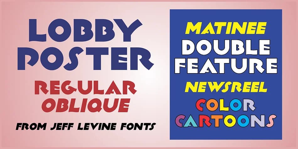 LOBBY POSTER JNL by Jeff Levine Fonts — Decorative Font
