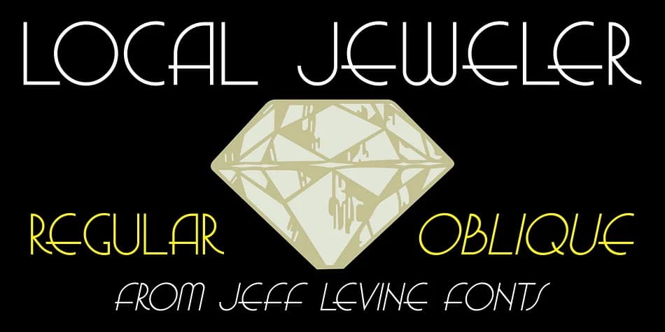 LOCAL JEWELER JNL by Jeff Levine Fonts — Decorative Font