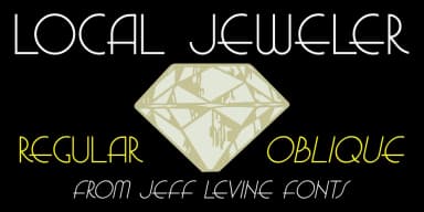 LOCAL JEWELER JNL by Jeff Levine Fonts — Decorative Font — thumbnail 1