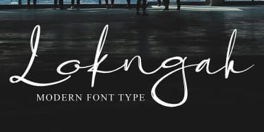 Lokngah by Ayska — Script Handwritten Font — thumbnail 1