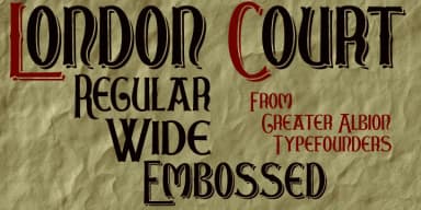 London Court by Greater Albion Typefounders — Decorative Font — thumbnail 2