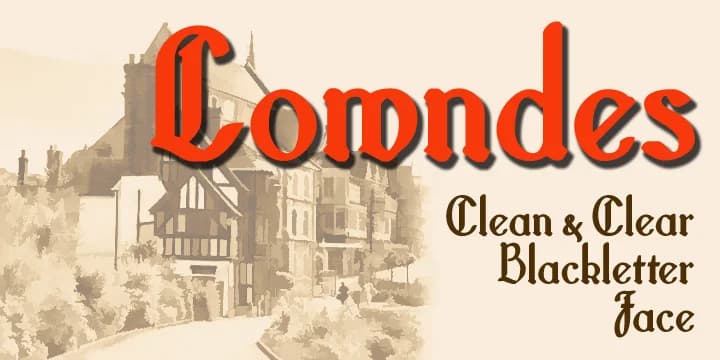 Lowndes by Greater Albion Typefounders — Blackletter Font