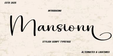 Mansionn by Aditastudios — Script Handwritten Font — thumbnail 1