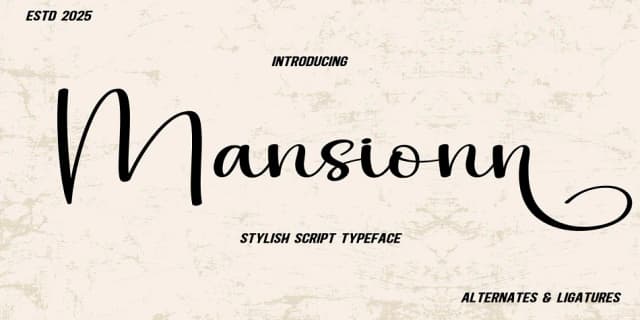Mansionn by Aditastudios — Script Handwritten Font