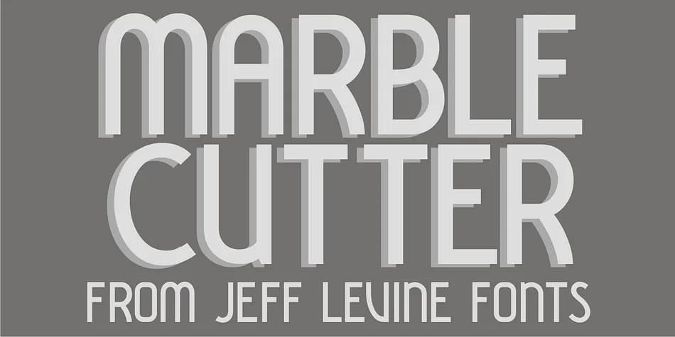 MARBLE CUTTER JNL by Jeff Levine Fonts — Decorative Font