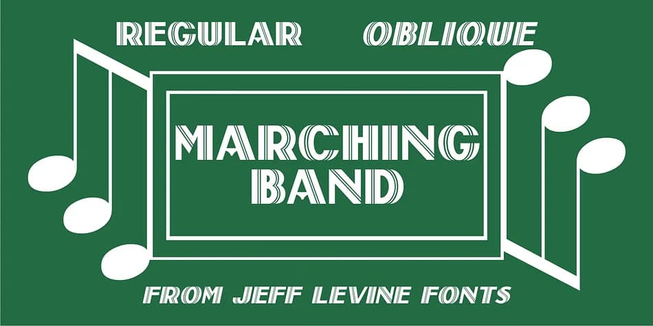 MARCHING BAND JNL by Jeff Levine Fonts — Decorative Font