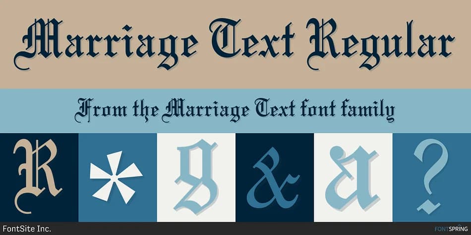 Marriage Text by FontSite Inc. — Blackletter Font
