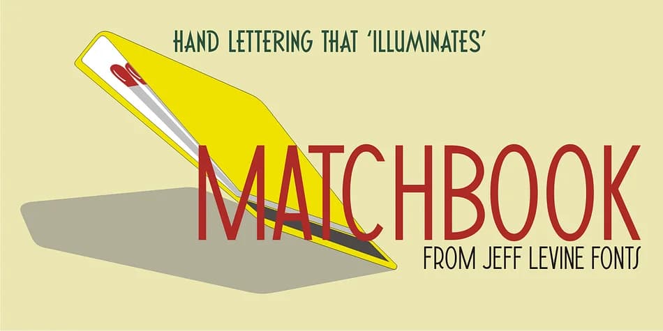 MATCHBOOK JNL by Jeff Levine Fonts — Decorative Font