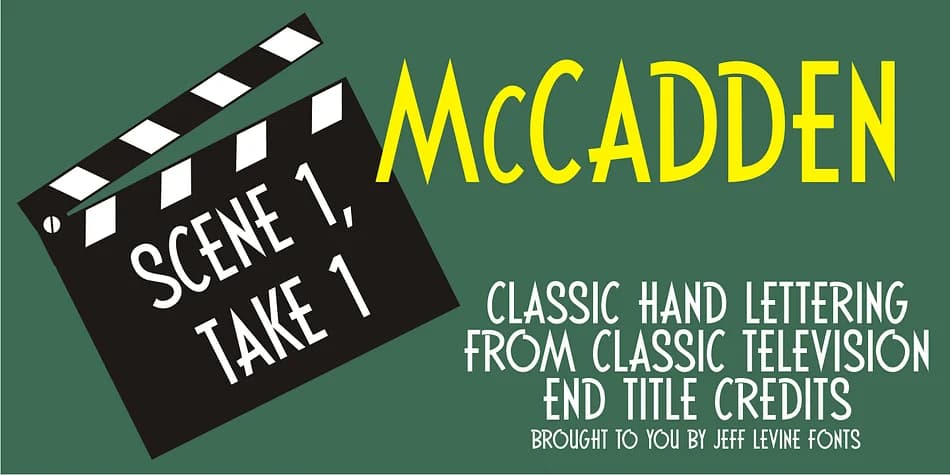MCCADDEN JNL by Jeff Levine Fonts — Decorative Font