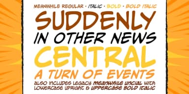 MEANWHILE by Comicraft — Decorative Font — thumbnail 2