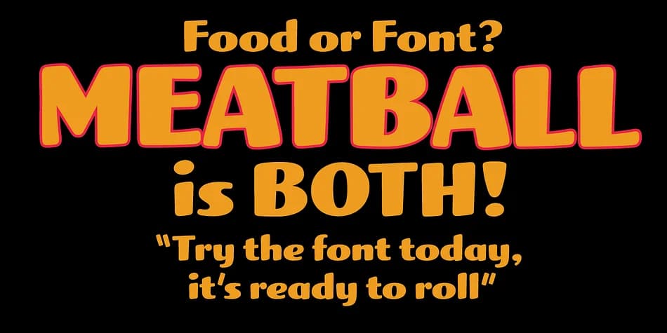 Meatball by Parkinson Type Design — Decorative Font