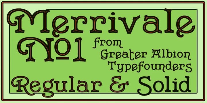Merrivale by Greater Albion Typefounders — Decorative Font