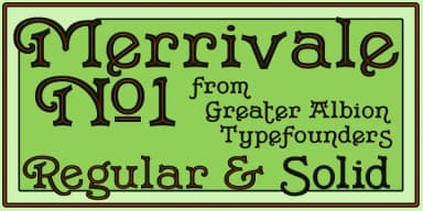 Merrivale by Greater Albion Typefounders — Decorative Font — thumbnail 1