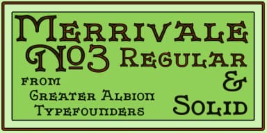 Merrivale by Greater Albion Typefounders — Decorative Font — thumbnail 3
