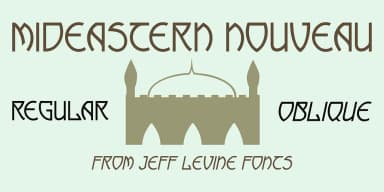Mideastern Nouveau JNL by Jeff Levine Fonts — Decorative Font — thumbnail 1