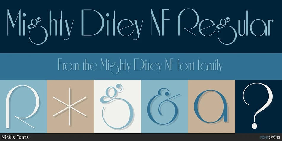 Mighty Ditey NF by Nick's Fonts — Decorative Font