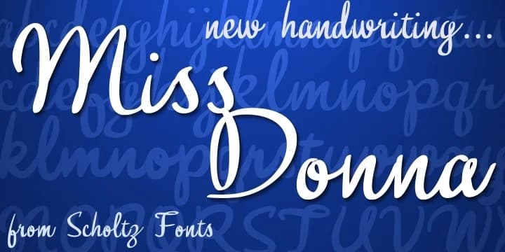 Miss Donna by Scholtz Fonts — Script Handwritten Font