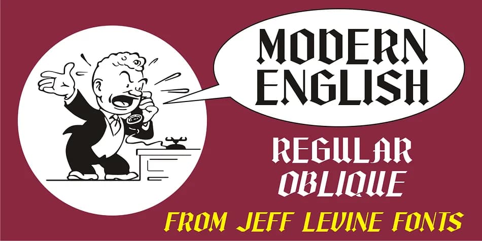 MODERN ENGLISH JNL by Jeff Levine Fonts — Blackletter Font