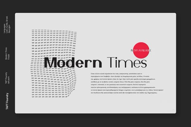 Modern Times by TAFT Foundry — Decorative Font