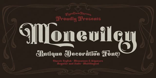 Monevilcy by TypeClassHeroes — Decorative Font