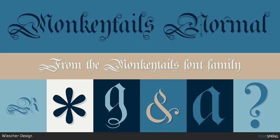 Monkeytails by Wiescher-Design — Blackletter Font