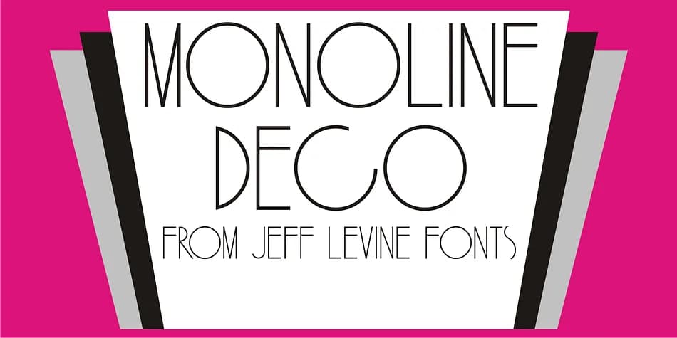 MONOLINE DECO JNL by Jeff Levine Fonts — Decorative Font