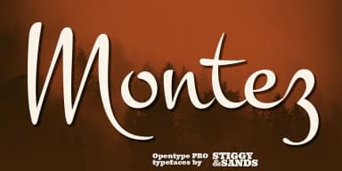 Montez Pro by Stiggy & Sands — Script Handwritten Font — thumbnail 1