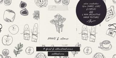 Moon And Stars by Ana's Fonts — Dingbats Font — thumbnail 1
