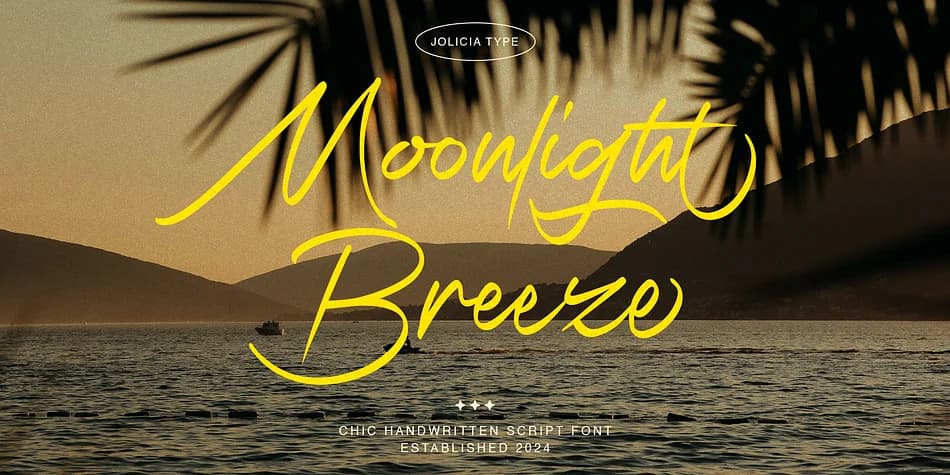 Moonlight Breeze by Jolicia Type — Script Handwritten Font