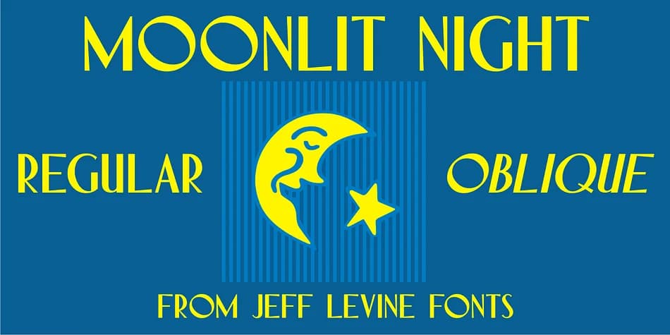 MOONLIT NIGHT JNL by Jeff Levine Fonts — Decorative Font