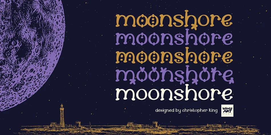 Moonshore by Wingsart Studio — Decorative Font — preview 1