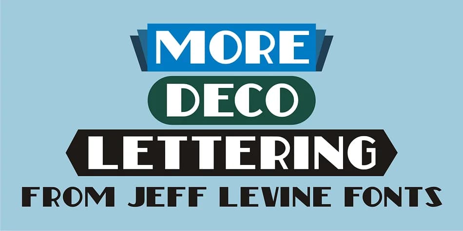 MORE DECO LETTERING JNL by Jeff Levine Fonts — Decorative Font