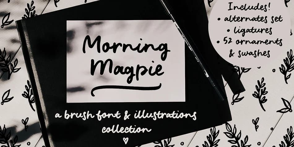 Morning Magpie by Ana's Fonts — Dingbats Font