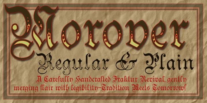 Morover by Greater Albion Typefounders — Blackletter Font