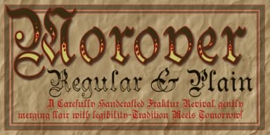 Morover by Greater Albion Typefounders — Blackletter Font — thumbnail 1