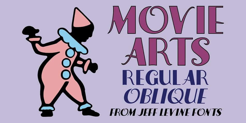 MOVIE ARTS JNL by Jeff Levine Fonts — Decorative Font