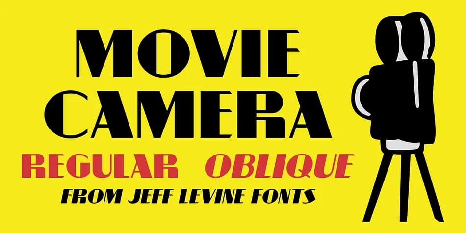 MOVIE CAMERA JNL by Jeff Levine Fonts — Decorative Font