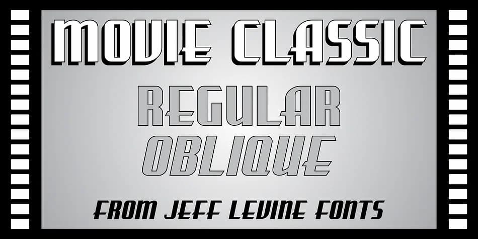 MOVIE CLASSIC JNL by Jeff Levine Fonts — Decorative Font