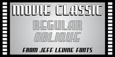MOVIE CLASSIC JNL by Jeff Levine Fonts — Decorative Font — thumbnail 1