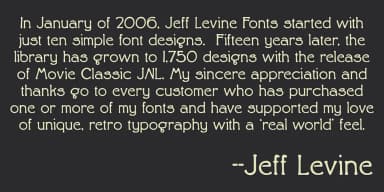 MOVIE CLASSIC JNL by Jeff Levine Fonts — Decorative Font — thumbnail 6
