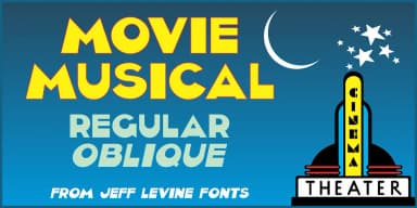 MOVIE MUSICAL JNL by Jeff Levine Fonts — Decorative Font — thumbnail 1