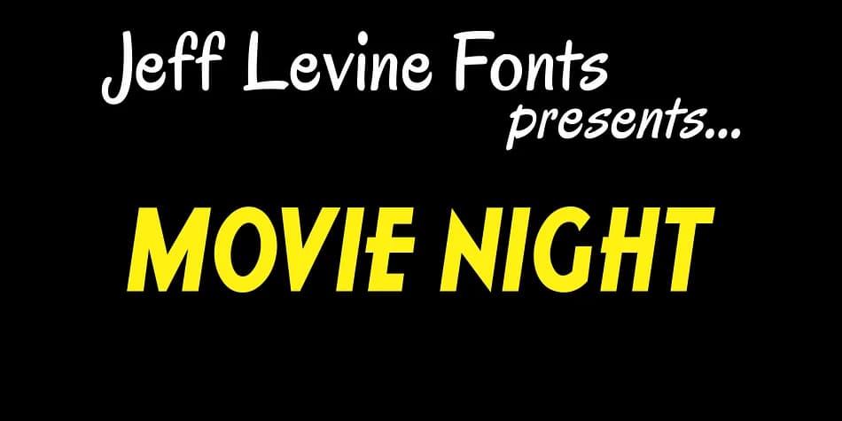 MOVIE NIGHT JNL by Jeff Levine Fonts — Decorative Font
