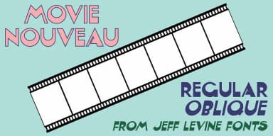 MOVIE NOUVEAU JNL by Jeff Levine Fonts — Decorative Font — thumbnail 1