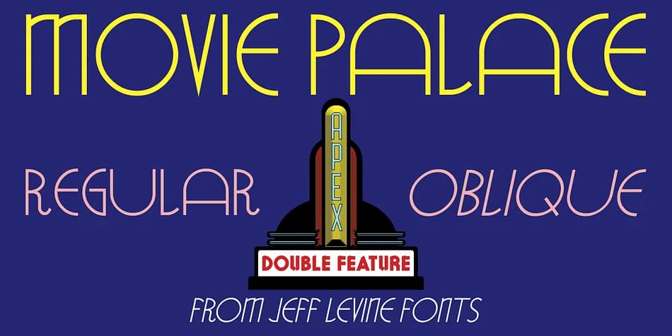 MOVIE PALACE JNL by Jeff Levine Fonts — Decorative Font