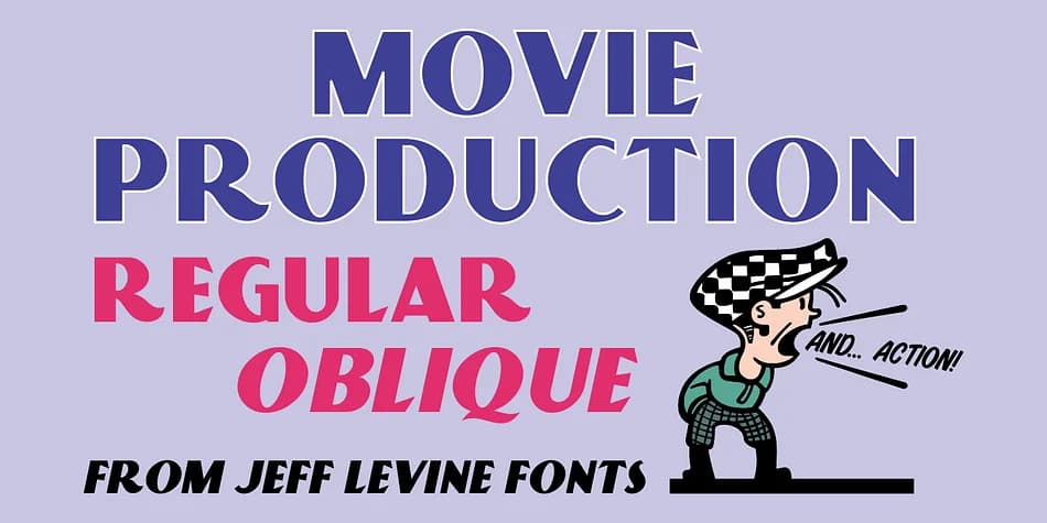 MOVIE PRODUCTION JNL by Jeff Levine Fonts — Decorative Font