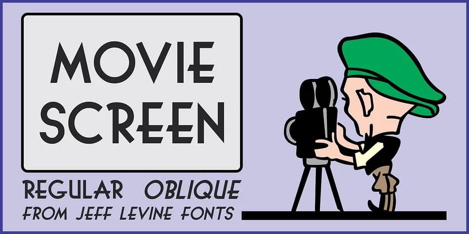 MOVIE SCREEN JNL by Jeff Levine Fonts — Decorative Font