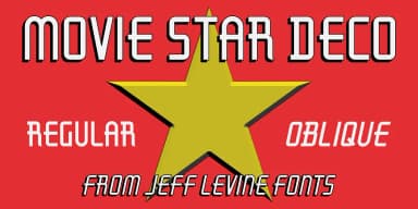 MOVIE STAR DECO JNL by Jeff Levine Fonts — Decorative Font — thumbnail 1